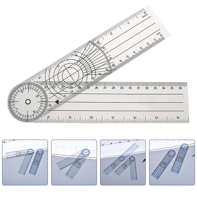 Kinetic Ruler MEDICAL ANGLE RULER Spinal Goniometer Range of Motion Measurement Tool ...