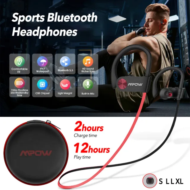 Mpow Wireless Bluetooth Headphones Noise Cancelling Over-Ear Stereo Earphones