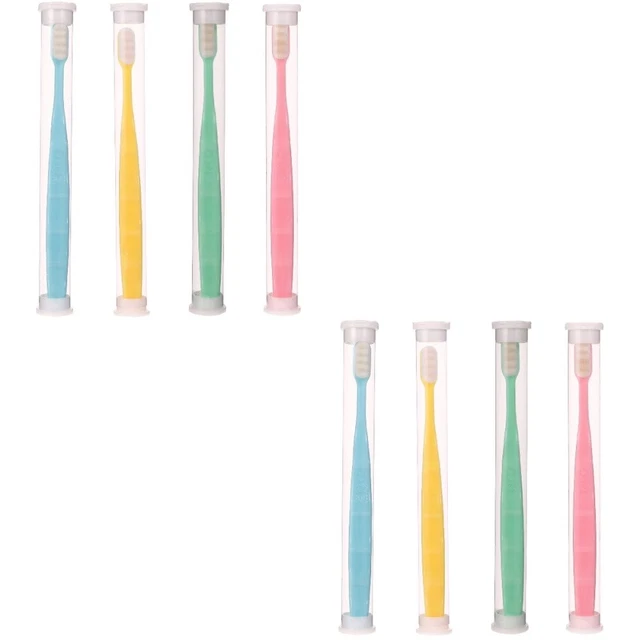8 pz spazzolino per denti per capelli Wangan Pp bambino con setole extra morbide spazzolino manuale