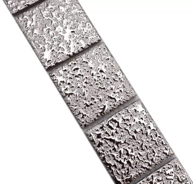 Bordo mosaico bordo struttura argento alloggiamento mosaico ceramica WB16BOR-0207