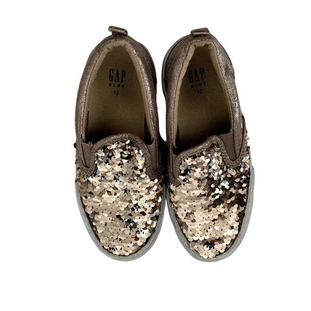 Gap Pink Flip Sequins Slip-On Sneakers Toddler Girl's Size 12
