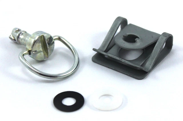 2 PCs Quick Release Dzus Style Motorcycle 1/4 Turn Fairing Fastener 19mm Pins Black