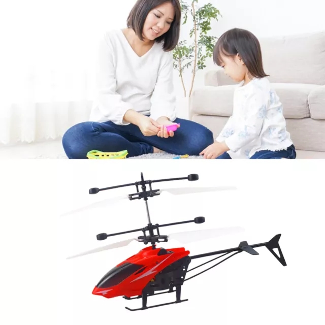 (Red)Induction Flying Vehicle Toy Strong Power Wear Resistant Plastic Induction