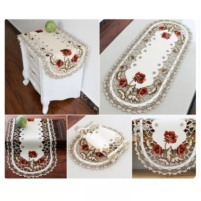 Embroidered Lace Tablecloth Exquisite Craftsmanship for Your Table Decoration