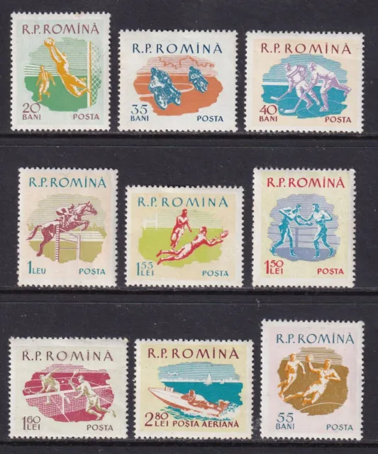 ROMANIA 1959 Sports set of 9 SG 2671-2679 MLH/* (CV £16)
