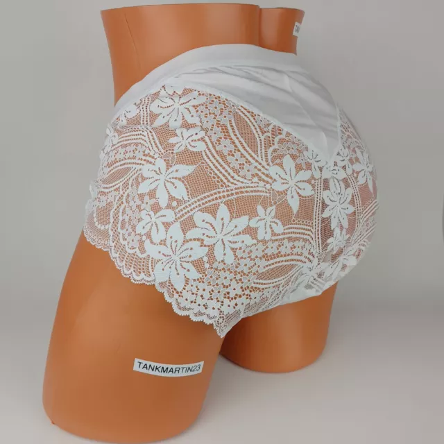 LANE BRYANT WHITE Microfiber No-Show Hipster Panty w/ Lace Back Plus Size  22/24 $15.50 - PicClick
