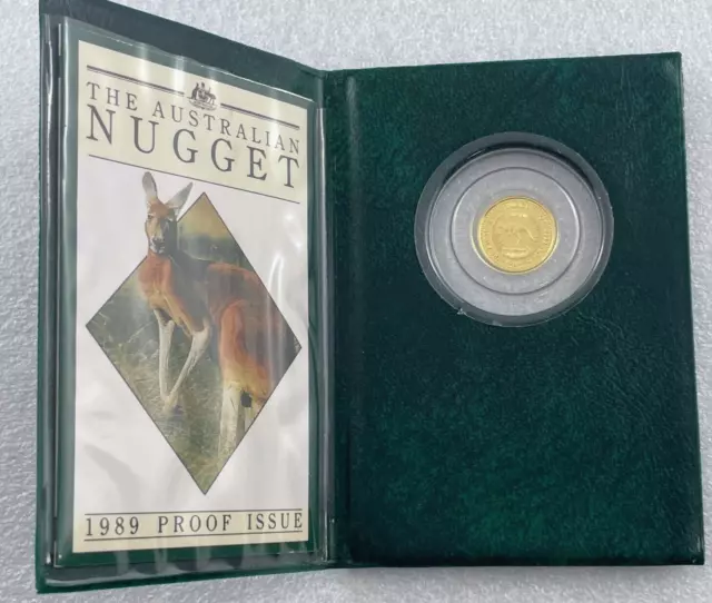 1989 Proof Gold 1/20oz Nugget In Wallet With Certificate - 9999 Gold -