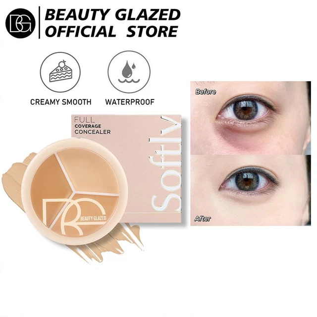 Corrector de maquillaje de 3 colores cobertura corrector cremoso CreC9 humedad Q7T8