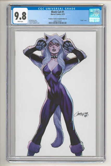 Black Cat #1 J Scott Campbell Frankies Virgin Variant CGC 9.8