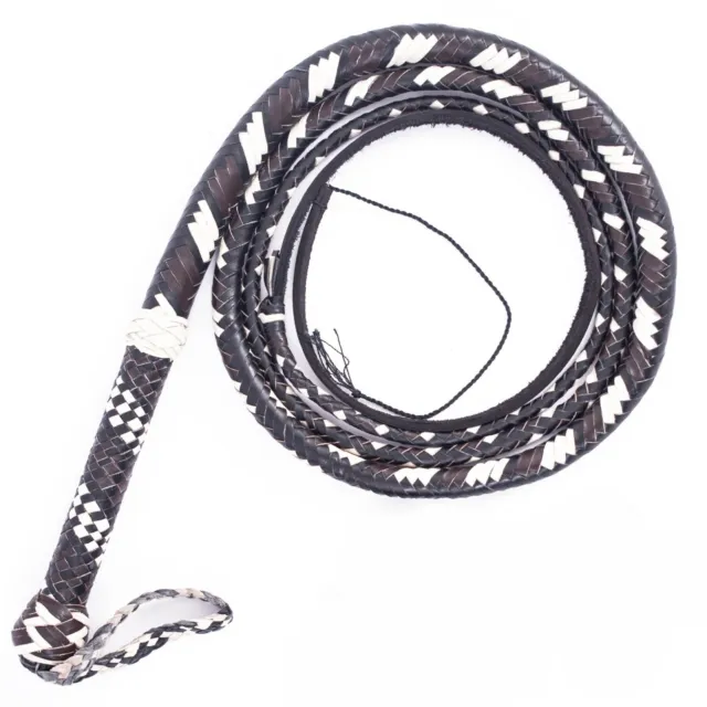 Genuine Cowhide Leather Bullwhip 04 to 16 Feet Long 16 Plaits Indiana Jones whip