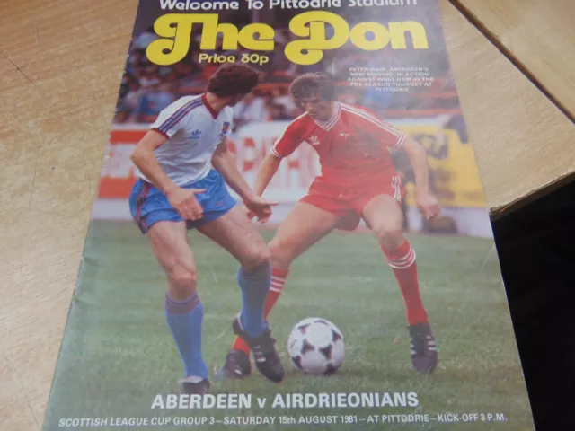 Scottish League  Cup Aberdeen v 81/2 Airdrieonians