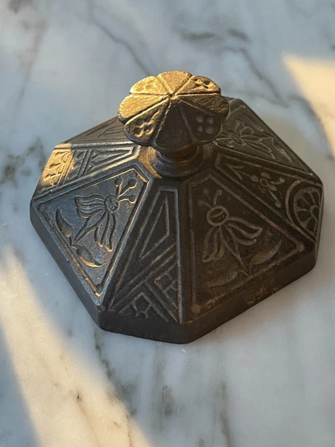 Antique Late 19th Century Victorian Cast Iron Paperweight - Octagonal