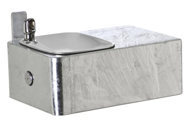 Haws 1025G Wall Mounted 11 Gauge Galvanized Steel Drinking - Silver
