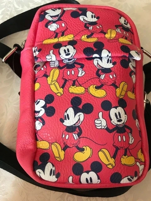 BUCKLE DOWN DISNEY Mickey Mouse DK ROSE PINK CROSSBODY WALLET SHOULDER BAG NWT