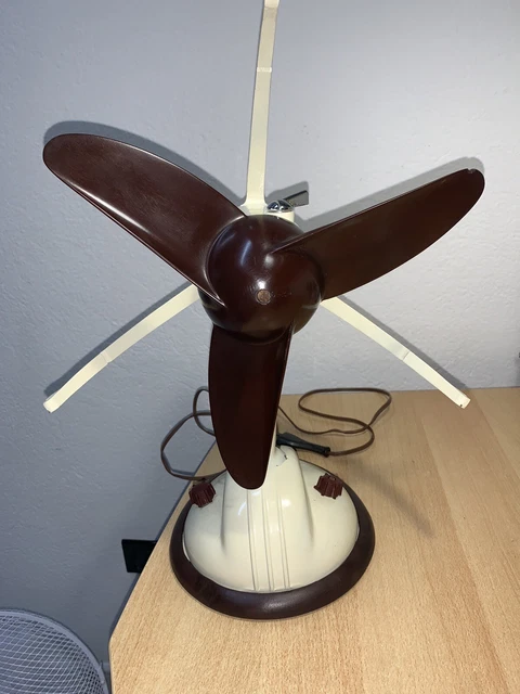 VENTILATORE VINTAGE Marelli mod. O/304 RECLINABILE ANNI 50 BACHELITE FUNZIONANTE