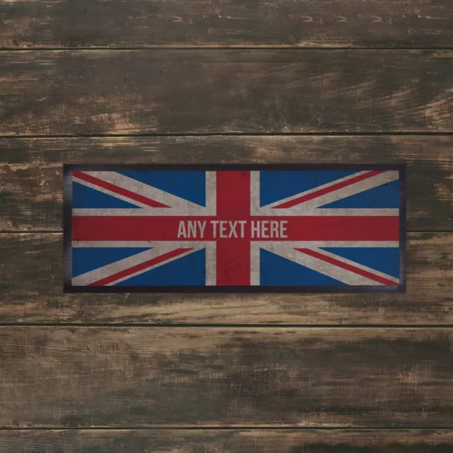 Personalised Grunge Union Jack Design Bar Runner Pubs Clubs Parties Shops Gift