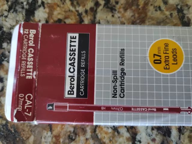 9 New Vintage Berol Cassette CAL7 0.7mm Cartridge Mechanical Pencil Refills