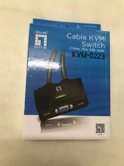 Switch KVM LevelOne 2X USB KVM-0223 con audio