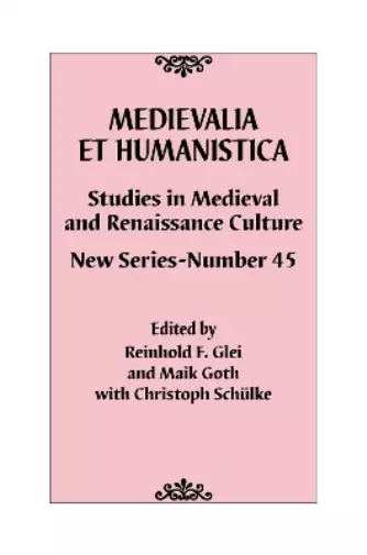 Reinhold F. Gle Medievalia et Humanistica, No. 4 (Gebundene Ausgabe) (US IMPORT)