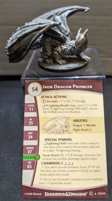 Dungeons & Dragons Miniatures Iron Dragon Prowler 60/60 Rare Demonweb A1W2