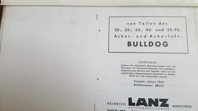 Aus und Einbau von Teilen  Lanz Bulldog  20- 25- 35- 45- und 55 PS