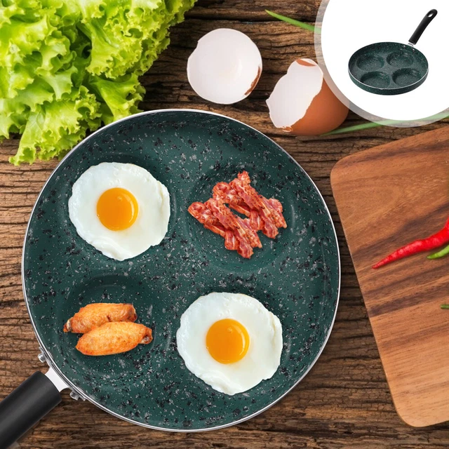 24 cm sartén de huevo con mango largo sin olladora de huevos sartén