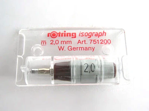 rotring 751200 Zeichenkegel 2,0 mm für Tuschefüller isograph OVP 2,0mm Nib