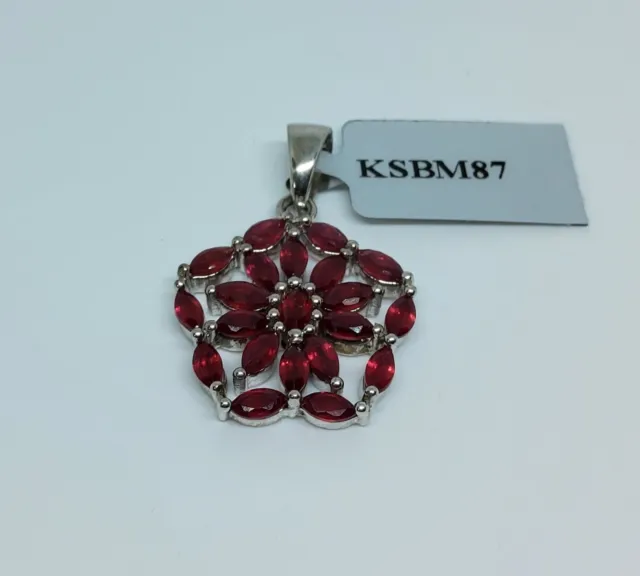 Pendant - Malagasy Ruby Sterling Silver