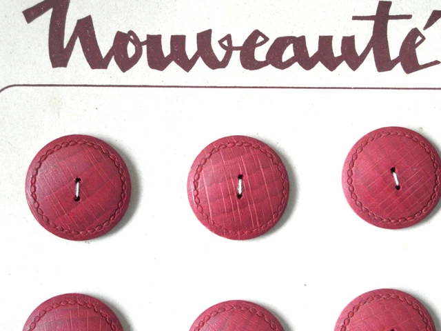 Bouton Vintage Rouge Pastille – Mercerie Ancienne, Lot De 1 à 10 Pièces, Occasion