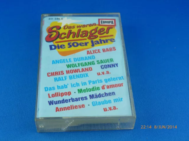 Musikkassette "Das waren Schlager" Die 50ger Jahre "Angele Durand,Wolfgang Sauer