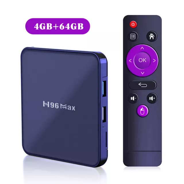 2024 Android 12.0 Smart TV BOX 2,4G/5G UHD 4K 4GB+64GB 4 Core Media Player D3D3