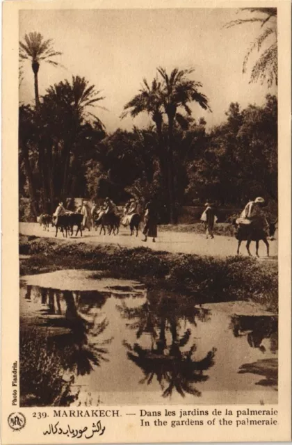 CPA AK MAROC MARRAKECH Dans les jardins de la palmeraie Flandrin (37973)