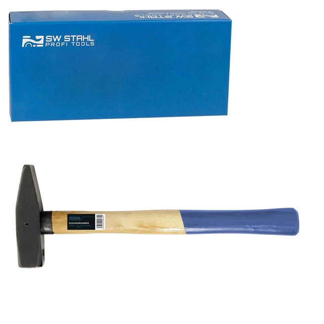 SW-STAHL Serrurier Marteau 400g Massette Manche en Bois Protection de Tige