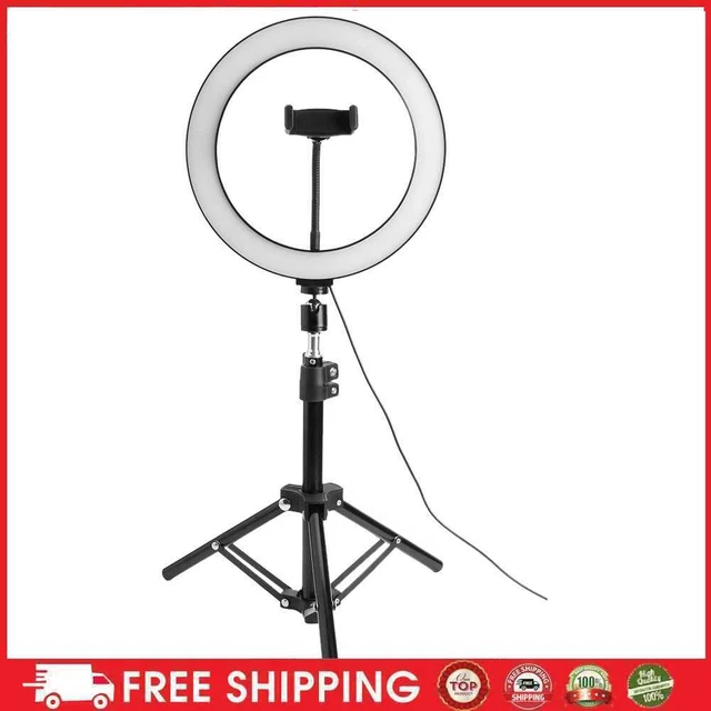 Anillo LED para selfie de 10 pulgadas luz fotografía video luz con soporte para teléfono trípode