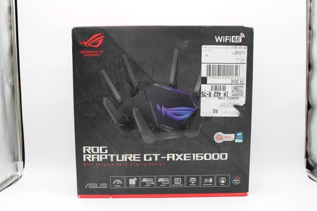 ASUS ROG Rapture GT-AXE16000 Quad-Band Wi-Fi 6E Gaming Router (37358) ASUS ROG Rapture GT-AXE16000 Quad-Band Wi-Fi 6E Gaming Router (37358)