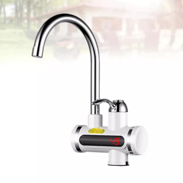 Stainless Steel LED Digital Display Hot and Cold Water Tap Mixer Water Heater