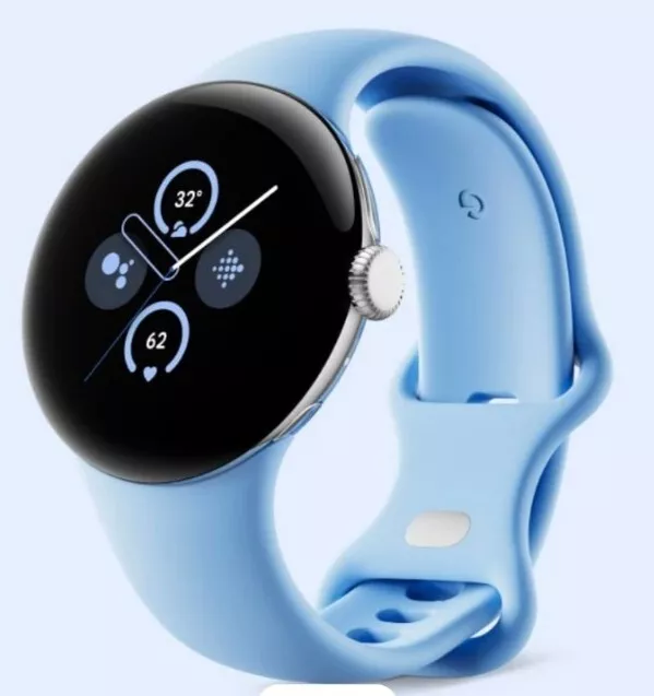 Google Pixel Watch 2 LTE Polished Silver With Bay Active Band RRP £399