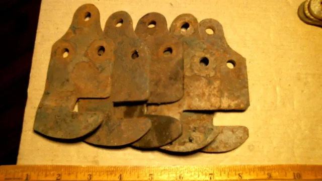 8 Heavy Duty 1/4" Steel Barn door Gate Latch Plates antique vintage old hardware 6