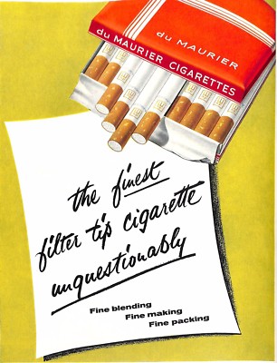 ORIGINAL VINTAGE 'DU Maurier Cigarettes' Advertisement Punch Magazine