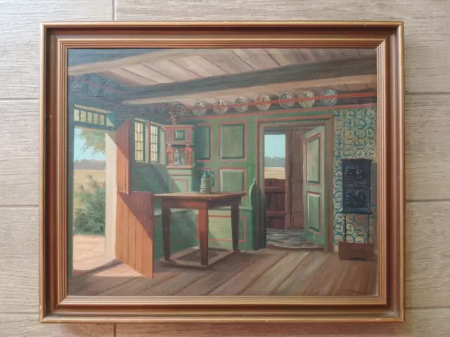 Frederik Wilhelm Svendsen - dipinto originale vintage su tela