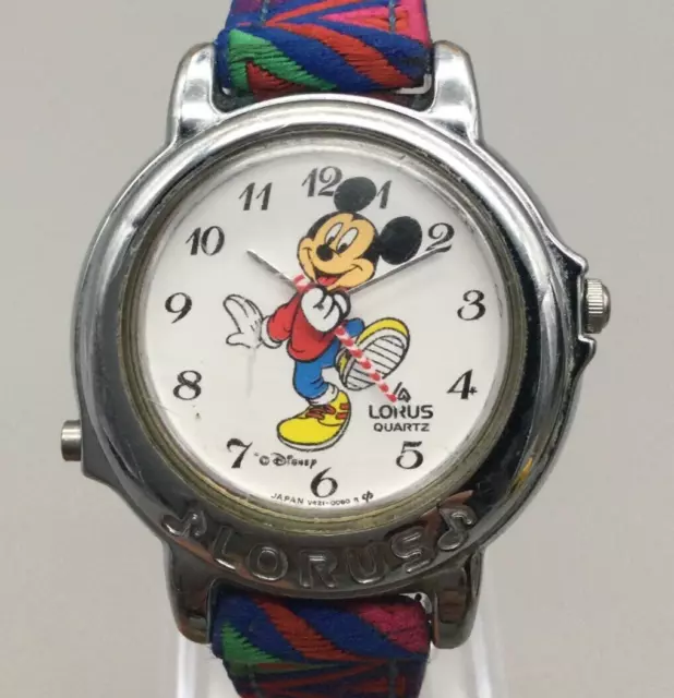 Lorus Mickey Mouse Watch Unisex Musical Mickey Club V421-0020 New Battery