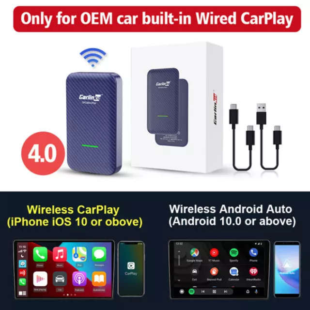 Carlinkit 4.0 Car Player for Wired to Wireless CarPlay Box Android Auto Dongle 2