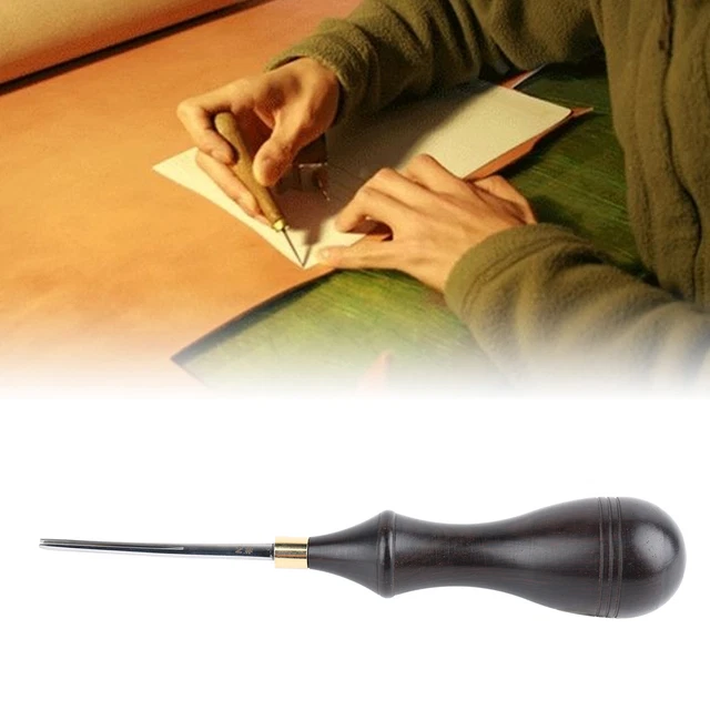 (Type 2)Leather Edge Beveles Multipurpose Ebony Handle U Shaped Professional