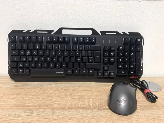 Speedlink Orios Metall Gaming Tastatur mit RGB LED Beleuchtung+ Gaming Maus