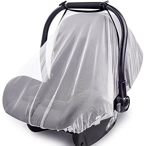 Mosquito Net for Baby Car Seats， Baby Mosquito Net for Infant Car White