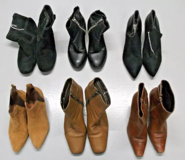 WOMEN'S ANKLE BOOT BUNDLE x 6 Size 4-6.5 inc CLARKS NEXT FOOTGLOVE
