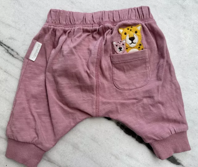 baby girl Pants, Purebaby Brand, size Newborn 0000 Dusty pink, EUC Summer Pants