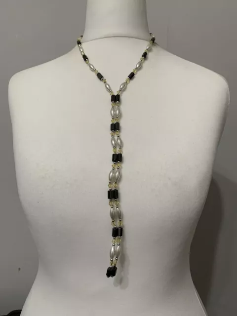 Magnetic Hematite & Yellow Bead Necklace Wrap Bracelet Costume Jewellery (JB18)