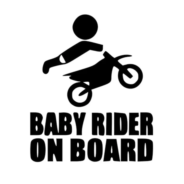 Baby Rider On Board Words Sign Car Stickers Warning Cute Rear Window Decal 69