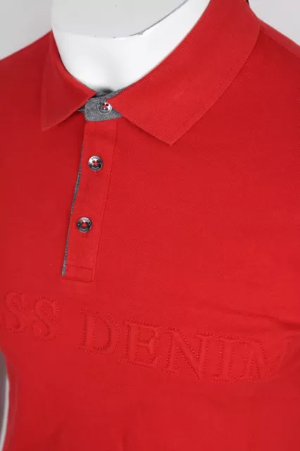 Guess Jeans Men's Griffin Polo Short Sleeve Shirt Size Small Varsity Red 3